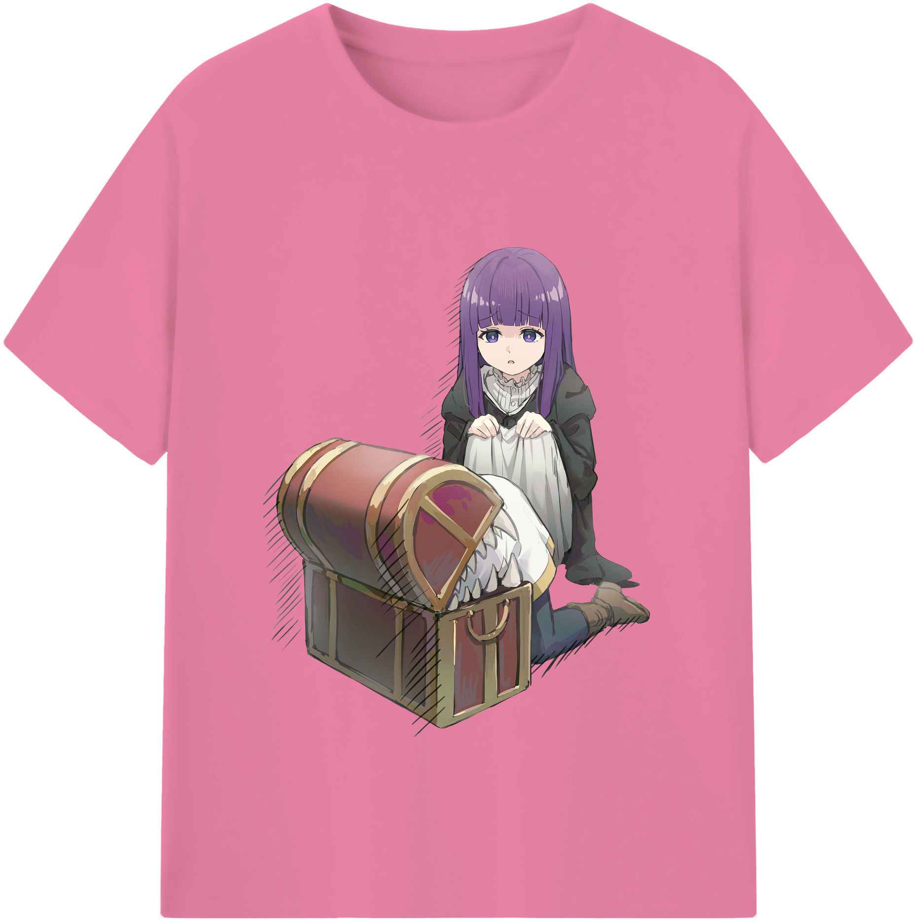 （画像用） 葬送のフリーレン Frieren 綿100％半袖Tシャツ（フロントプリント）